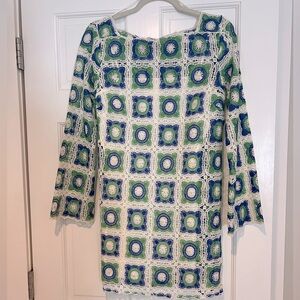 Retro Chelsea & Violet Crochet Patterned Mini Dress